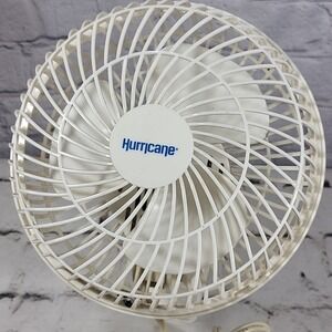 Hurricane Classic 6" Clip Fan, 2 Speed Desk Table Fan w/ Adjustable Tilt  White
